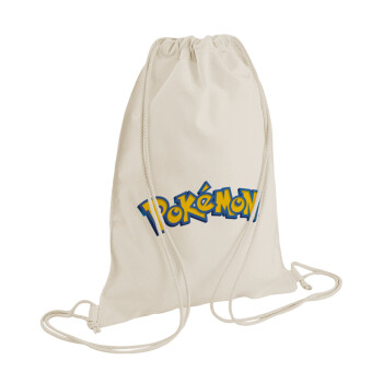 Pokemon, Backpack bag GYMBAG natural (28x40cm)