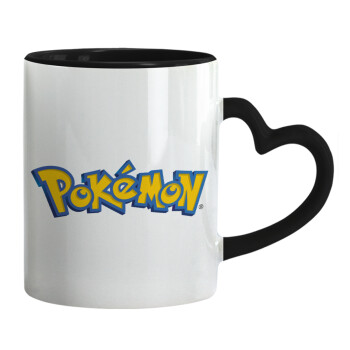 Pokemon, Mug heart black handle, ceramic, 330ml