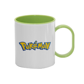 Pokemon, Κούπα (πλαστική) (BPA-FREE) Polymer Πράσινη για παιδιά, 330ml