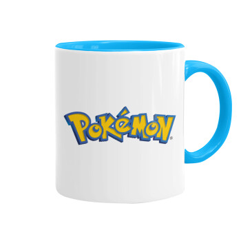 Pokemon, Κούπα χρωματιστή γαλάζια, κεραμική, 330ml