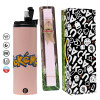 Easter candle,Travel Tumbler 2 Lids, with metal straw & cleaning brush & aromatic flat candle (30cm) (PINK)