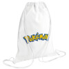 Τσάντα πλάτης πουγκί GYMBAG λευκή (28x40cm)