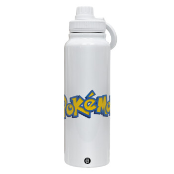 Pokemon, 1L Stainless Steel Thermal Bottle with Phone Holder & Double Wall Insulation