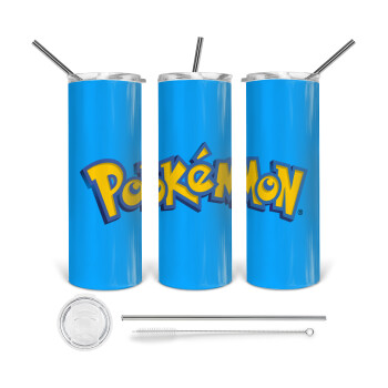 Pokemon, 360 Eco friendly stainless steel tumbler 600ml, with metal straw & cleaning brush