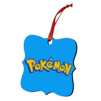 Pokemon, Χριστουγεννιάτικο στολίδι polygon ξύλινο 7.5cm