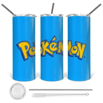 Pokemon, Tumbler stainless steel 600ml, with metal straw & cleaning brush