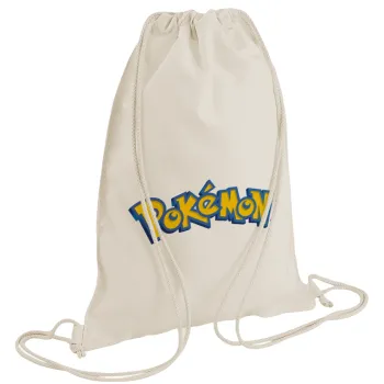Pokemon, Τσάντα πλάτης πουγκί GYMBAG natural (28x40cm)