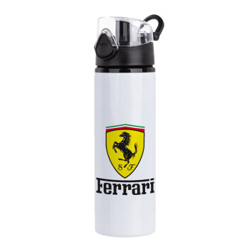 Ferrari S.p.A., Μεταλλικό παγούρι ποδηλάτου με καπάκι ασφαλείας, αλουμινίου 750ml