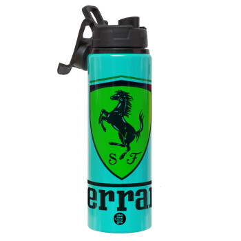 Ferrari S.p.A., Metallic water bottle with safety lid, 850ml aluminum