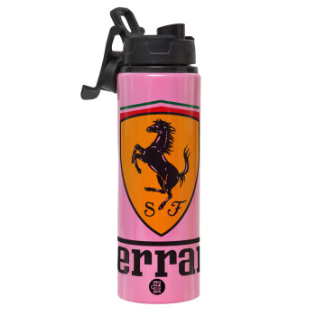 Ferrari S.p.A., Metallic water bottle with safety lid, 850ml aluminum