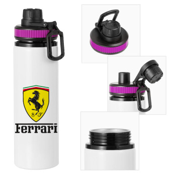 Ferrari S.p.A., Metallic water bottle with safety lid, 850ml aluminum