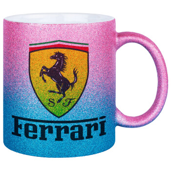 Ferrari S.p.A., Κούπα Χρυσή/Μπλε Glitter, κεραμική, 330ml