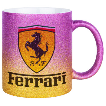 Ferrari S.p.A., Κούπα Χρυσή/Ροζ Glitter, κεραμική, 330ml