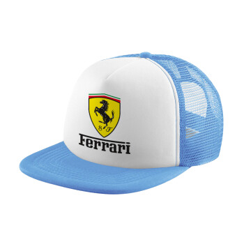 Ferrari S.p.A., Καπέλο Soft Trucker με Δίχτυ Γαλάζιο/Λευκό