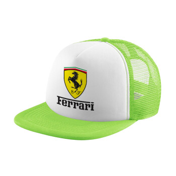 Ferrari S.p.A., Καπέλο Soft Trucker με Δίχτυ Πράσινο/Λευκό