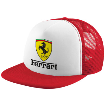 Ferrari S.p.A., Καπέλο Soft Trucker με Δίχτυ Red/White 