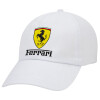 Ferrari S.p.A., Καπέλο ενηλίκων Jockey Λευκό (snapback, 5-φύλλο, unisex)