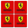 Ferrari S.p.A., ΣΕΤ 4 Σουβέρ ξύλινα τετράγωνα (9cm)