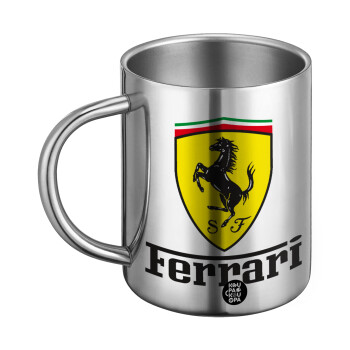 Ferrari S.p.A., Ανοξείδωτη Μεταλλική Κούπα 450ml - Διπλού Τοιχώματος