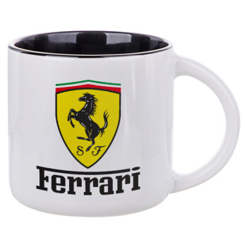 Ferrari S.p.A., Κούπα κεραμική 400ml Λευκή/Μαύρη