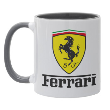 Ferrari S.p.A., Κούπα χρωματιστή γκρι, κεραμική, 330ml