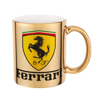 Ferrari S.p.A., Mug ceramic, gold mirror, 330ml