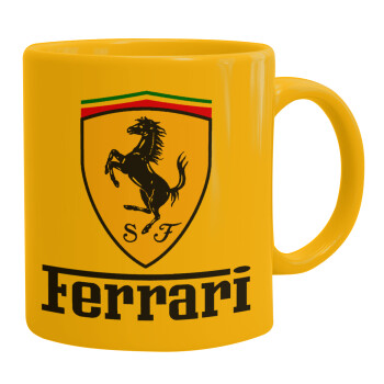 Ferrari S.p.A., Κούπα, κεραμική κίτρινη, 330ml