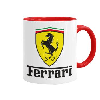 Ferrari S.p.A., Κούπα χρωματιστή κόκκινη, κεραμική, 330ml