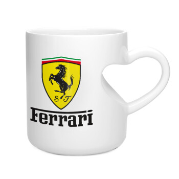 Ferrari S.p.A., Κούπα καρδιά λευκή, κεραμική, 330ml