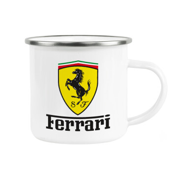 Ferrari S.p.A., Metallic enamel cup white 360ml
