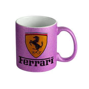 Ferrari S.p.A., Κούπα Μωβ Glitter που γυαλίζει, κεραμική, 330ml