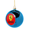 Blue Christmas tree ball ornament 8cm