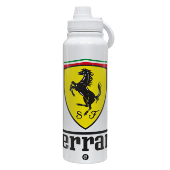Ferrari S.p.A., Θερμός 1L Ανοξείδωτο με Βάση Κινητού & Διπλά Τοιχώματα