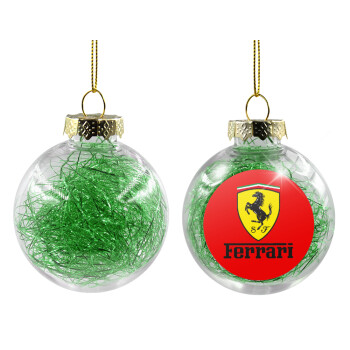 Ferrari S.p.A., Χριστουγεννιάτικη μπάλα δένδρου διάφανη με πράσινο γέμισμα 8cm