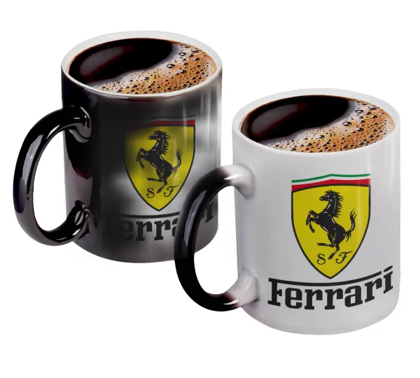 Ferrari S.p.A. — Κούπα Μαγική, κεραμική, 330ml που αλλάζει χρώμα με το ζεστό ρόφημα