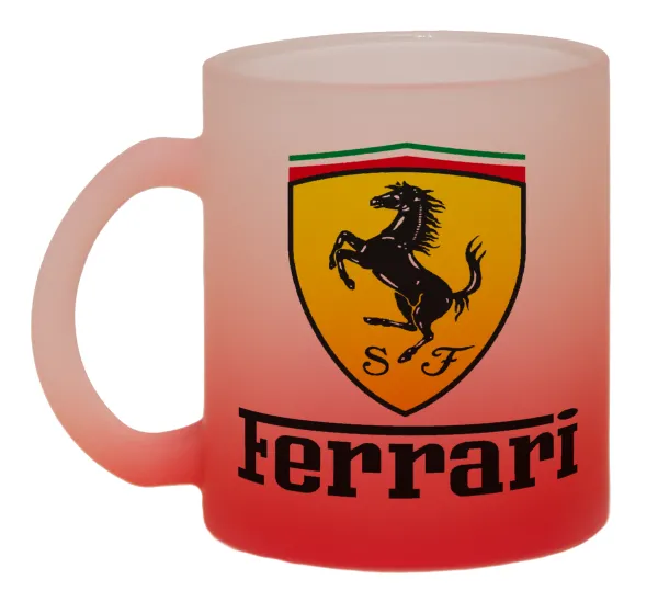 Ferrari S.p.A. — Κούπα γυάλινη δίχρωμη με βάση το κόκκινο ματ, 330ml