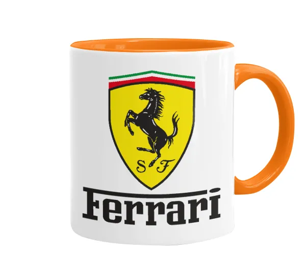 Ferrari S.p.A. — Κούπα χρωματιστή πορτοκαλί, κεραμική, 330ml