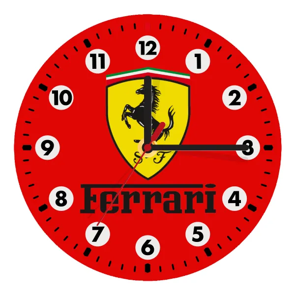 Ferrari S.p.A. — Ρολόι τοίχου ξύλινο (20cm)
