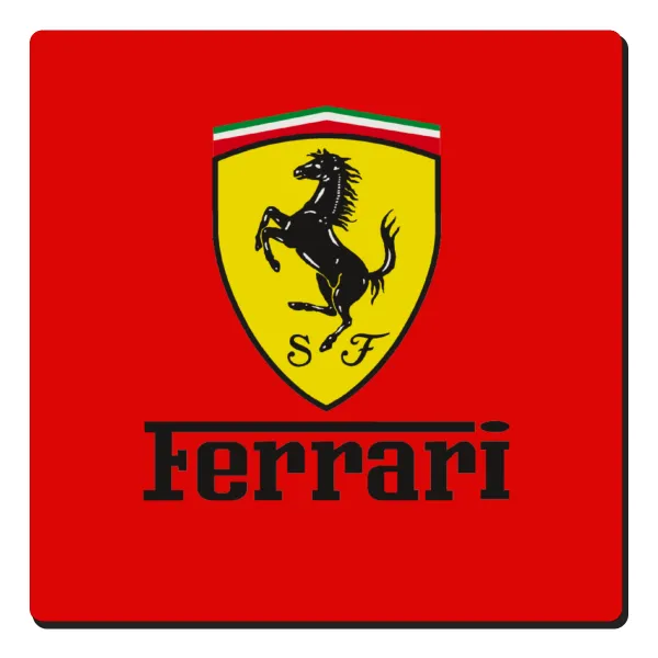 Ferrari S.p.A. — Τετράγωνο μαγνητάκι ξύλινο 6x6cm
