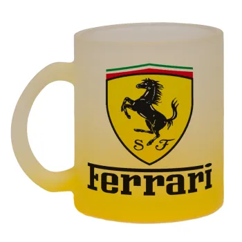Ferrari S.p.A., Κούπα γυάλινη δίχρωμη με βάση το κίτρινο ματ, 330ml