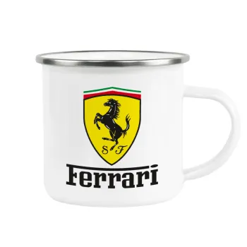 Ferrari S.p.A., Metallic enamel cup white 360ml