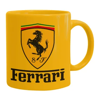 Ferrari S.p.A., Ceramic coffee mug yellow, 330ml