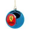 Blue Christmas tree ball ornament 8cm