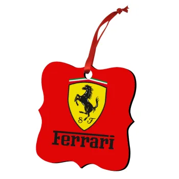 Ferrari S.p.A., Christmas ornament polygon wooden 7.5cm