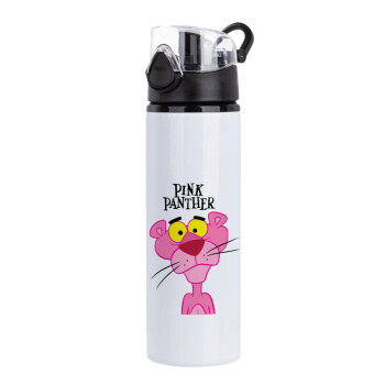 Pink Panther cartoon, Μεταλλικό παγούρι νερού με καπάκι ασφαλείας, αλουμινίου 750ml