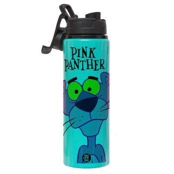 Pink Panther cartoon, Metallic water bottle with safety lid, 850ml aluminum