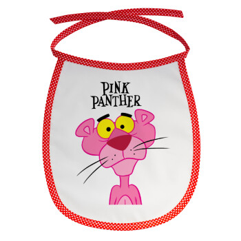 Pink Panther cartoon, Σαλιάρα μωρού αλέκιαστη με κορδόνι Κόκκινη