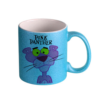 Pink Panther cartoon, Κούπα Σιέλ Glitter που γυαλίζει, κεραμική, 330ml