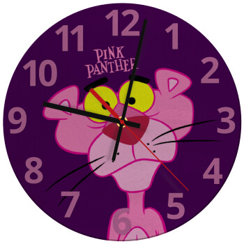 Pink Panther cartoon, Ρολόι τοίχου γυάλινο (30cm)