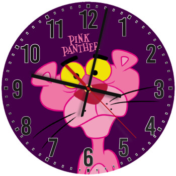 Pink Panther cartoon, Ρολόι τοίχου ξύλινο (30cm)